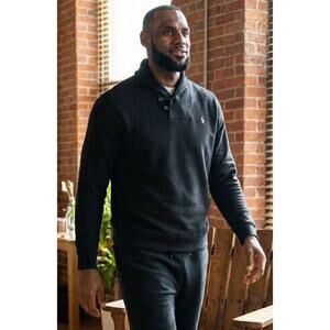 Mens Sweater Polo Ralph Lauren Shawl Neck Casual Pullover Sweatshirt Black LT